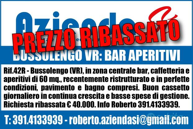 Bussolengo centro bar 25.000 - no ristorante