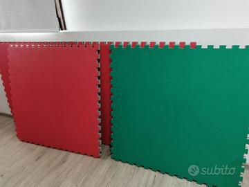 Tatami materassino Verde/Rosso 100x100 h 4 cm