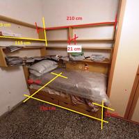 mobile letto + mensole