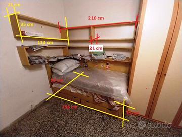 mobile letto + mensole
