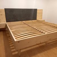 letto matrimoniale in cirmolo