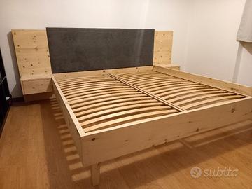 letto matrimoniale in cirmolo