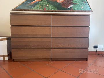 Cassettiere ikea malm marroni