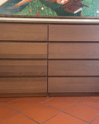 Cassettiere ikea malm marroni