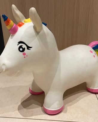 Unicorno gonfiabile cavalcabile Jumpy
