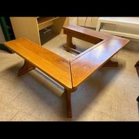 Panca angolare smontabile in legno massello