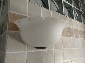 Applique vintage vetro con lampadina alogena