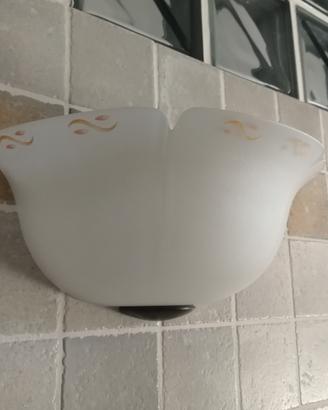 Applique vintage vetro con lampadina alogena