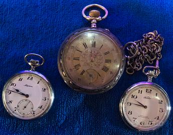 3 Orologi da tasca vintage
