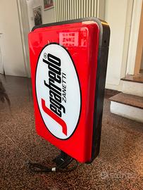 Insegna luminosa bifacciale Segafredo a neon