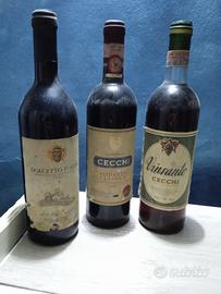 Lotto 3 Bottiglie Vintage Cecchi