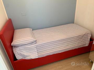 Letto singolo con contenitore