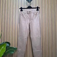 Pantaloni termici effetto spalmato in ecopelle