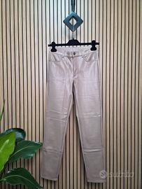 Pantaloni termici effetto spalmato in ecopelle