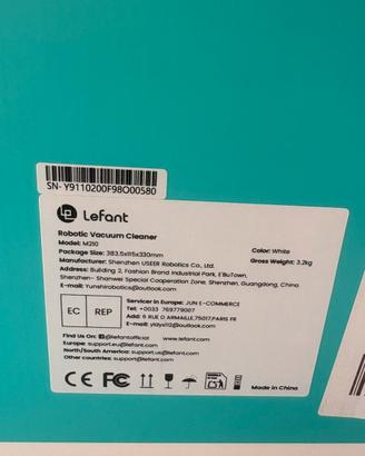Robot vacuum cleaner lefant m210