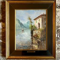 Coppia dipinti olio su tavola di A. Brioschi.