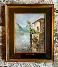 Coppia dipinti olio su tavola di A. Brioschi.