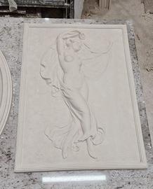pannello ornamentale quadro in gesso bassorilievo