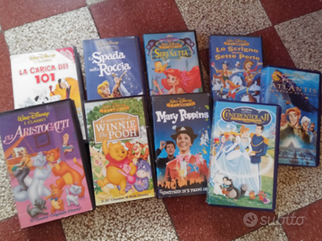 Cartoni animati Walt Disney cassette VHS