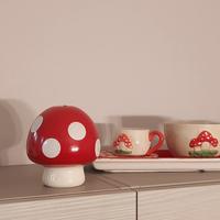 Set 11 oggetti da cucina "fungo" in ceramica