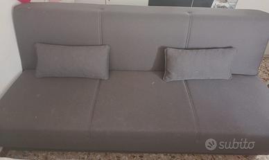 Divano Letto 3 Posti con Contenitore, Grigio Scuro