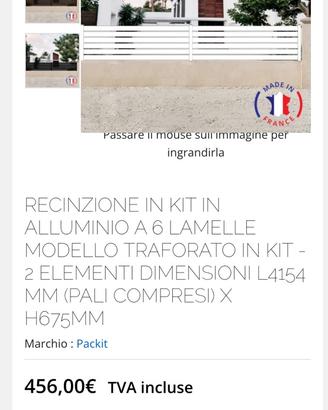 Recinzione frangivento e/o frangivista