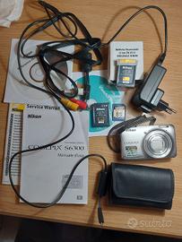 Fotocamera Nikon COOLPIX S6300 16MP 10X accessori