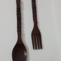 posate giganti in legno 
