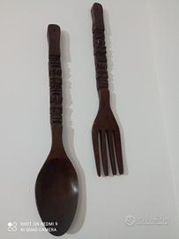 posate giganti in legno 