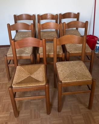 Set 8 sedie in legno