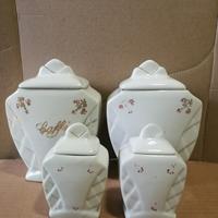 Set 4 contenitori in porcellana vintage