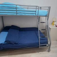 letto a castello in metallo 