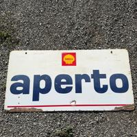 Insegna smaltata bifacciale