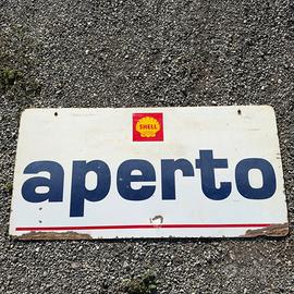 Insegna smaltata bifacciale