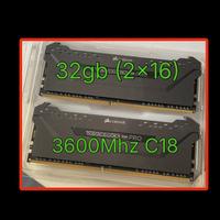 Corsair Vengeance Pro 32gb(2x16)3600Mhz CL18  DDR4