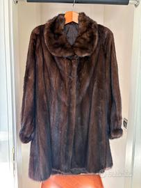 Pelliccia di visone naturale XL