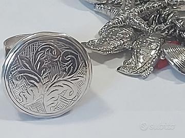Set anello/veleno in argento  925 e bracciale top