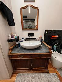 mobile bagno antico restaurato con lavabo design 