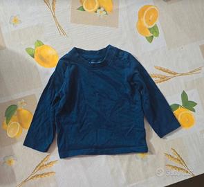 Maglia Cotone Primark Bimbo 6/9 Mesi Blu 