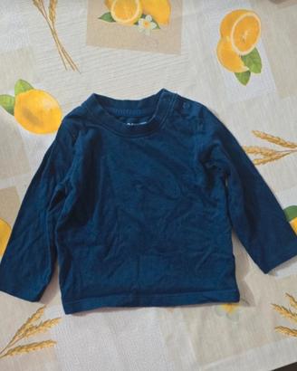 Maglia Cotone Primark Bimbo 6/9 Mesi Blu 