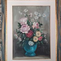 Quadro Fiori olio su tela autore Mauro Maffucci 