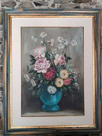 Quadro Fiori olio su tela autore Mauro Maffucci 