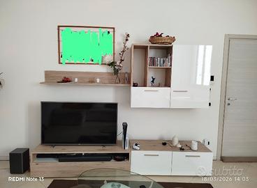 MOBILE TV MARRONCINO/BIANCO