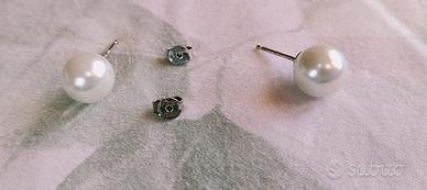 ORECCHINI IN ARGENTO 925 IN PERLA SINTETICA 