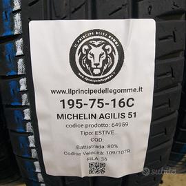 2 GOMME 195 75 16C MICHELIN A64959