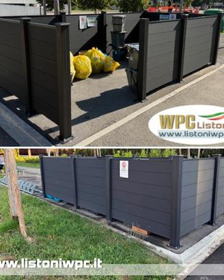 Listoni wpc recinto area ecologica doga legno plas