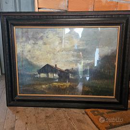 antico quadro fine 800 ,olio su tavoletta 