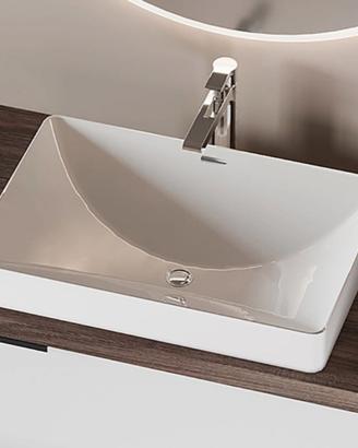 Lavabo a semincasso, singolo o in coppia