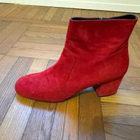Scarpe/Tronchetto in vera pelle scamosciata