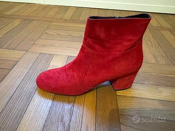Scarpe/Tronchetto in vera pelle scamosciata